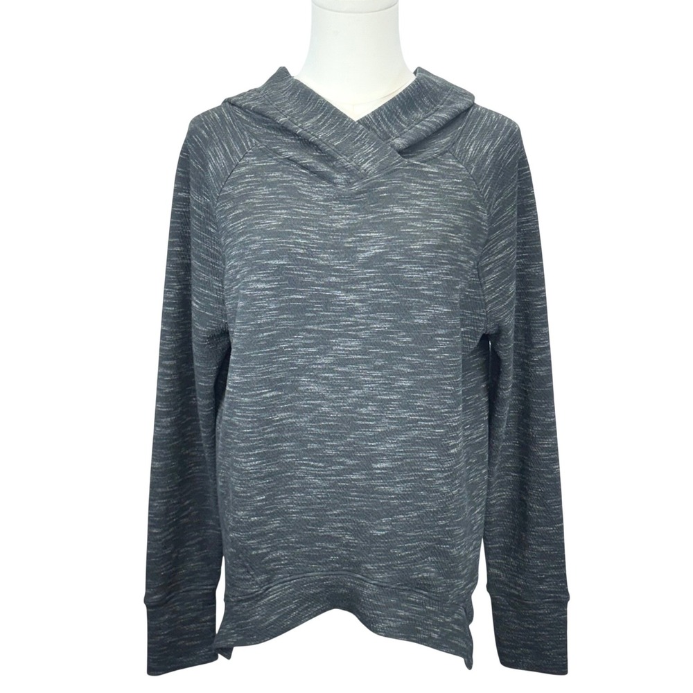 Prana Hoodie Gray Space Dye Recycled Polyester Athleisure Women Small W21202066